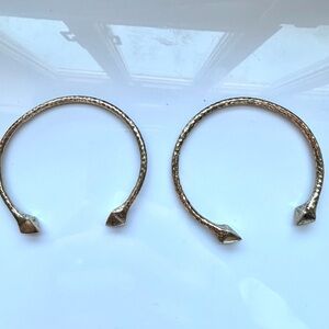 Melinda Maria Gold Pyramid Hammered Cuff